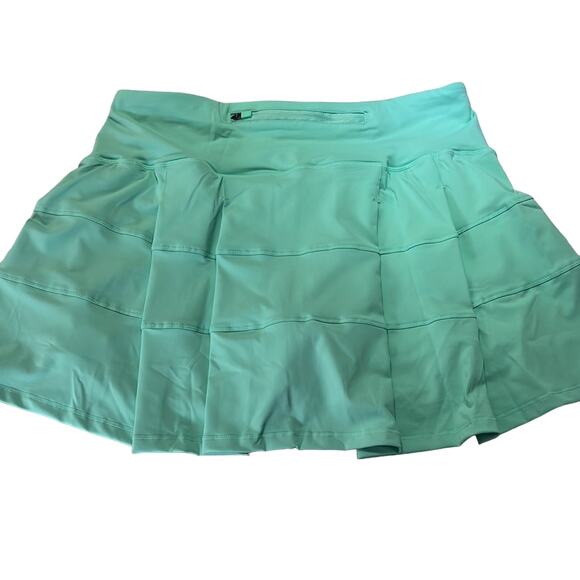Husnainna Mint Green Slinky Knit Tennis Golf Skort Woman Size 10 Sporty - Picture 3 of 11